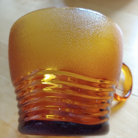 Duralex France Amber Glass Tea Coffee Cups Vintage - Picture 6 of 9